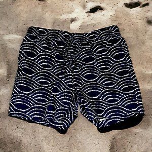 Murano Swimwear Trunks Mens XL Blue White Beach Vacation Lined Pockets Surf Soft